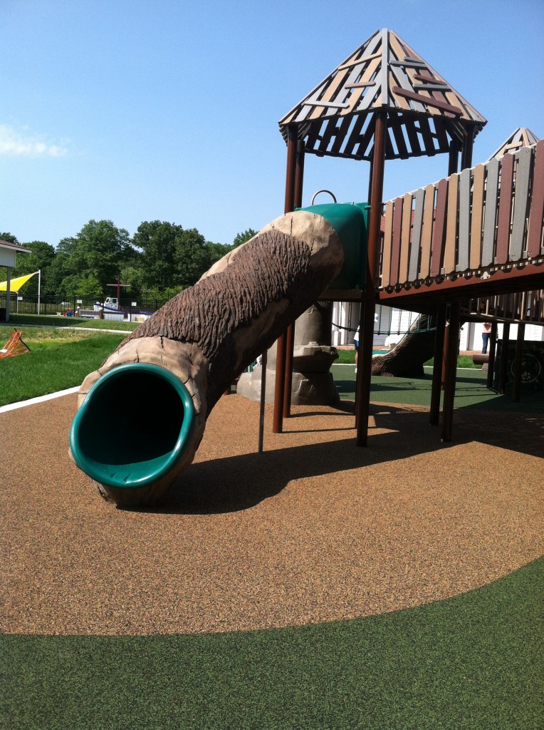 log tube slide at Chessie's Big Back Yard >> The Joy ...